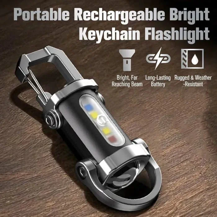 🔥🔥HOT SALE NOW 49% OFF🔥Portable Rechargeable Bright Keychain Flashlight